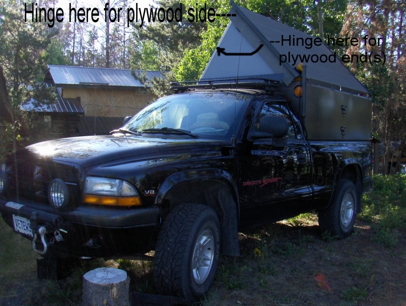 Truck canopy pop up roof