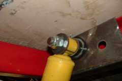 gas shock mount to frame of harbor freight trailer