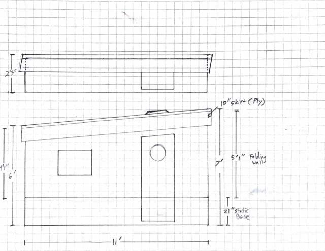 Folding Shed Roof Camper