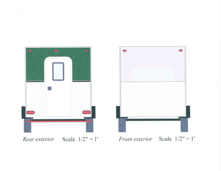 Front and rear elevations