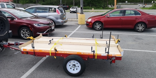 Clamped PLywood at HD parkinglot