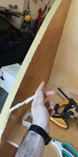 trimming galley edge skirts