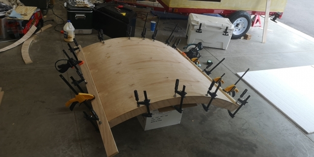 clamping galley hatch skin