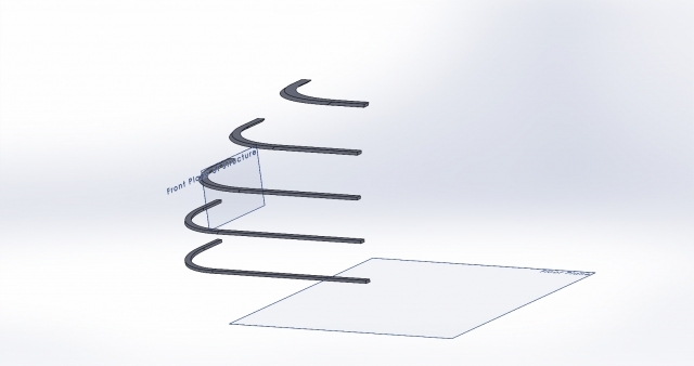 base model - front spars - horizontal