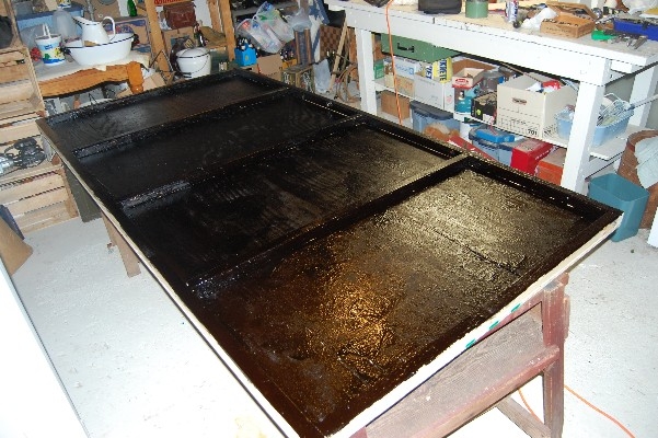 The floor coated