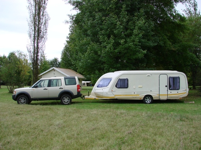 Side pic of 2001 Wilk Topaz Caravan ready for road ZA