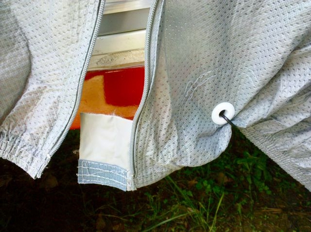 Closeup Zipper and Grommet