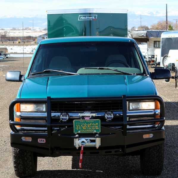 1996 Chevy Silverado 6X12 Haulmark Trailer 02