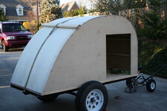 plywood top goes on