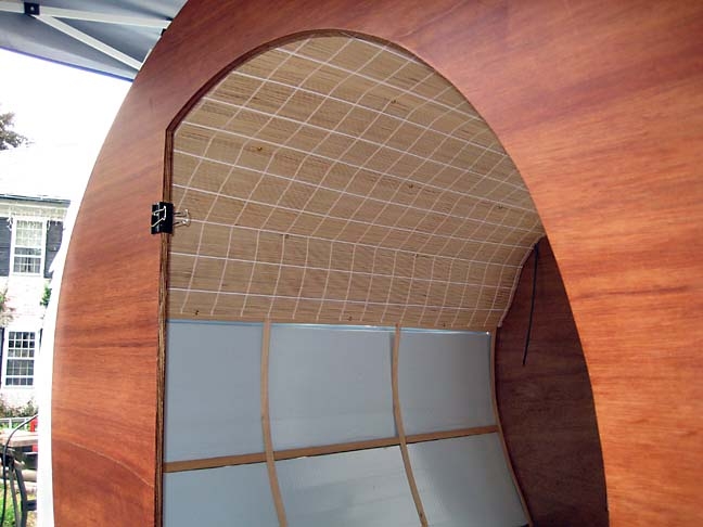Bamboo ceiling attached