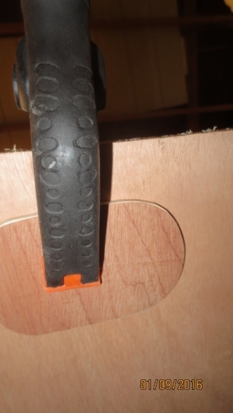 Light switch cover glued and clamped