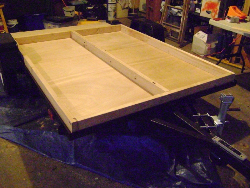 Floor assembly back together and flipped