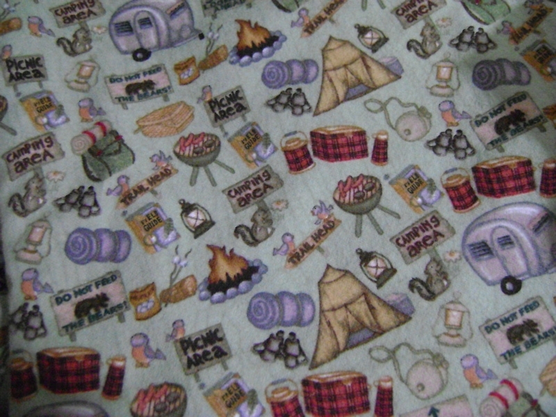 Flannel camping fabric