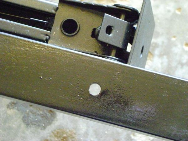 Holes drilled in trailer
