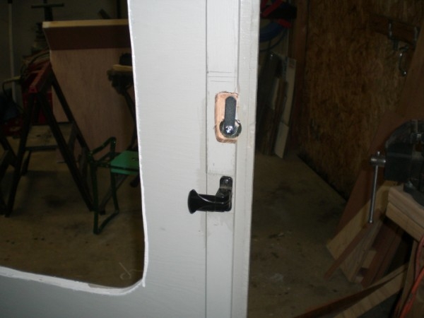 Door locks from inside of door