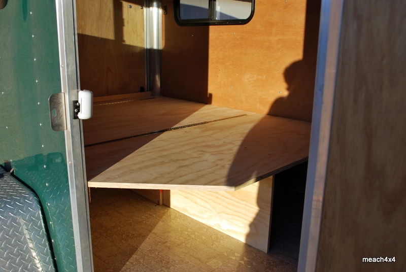 View of bed configuration with brace