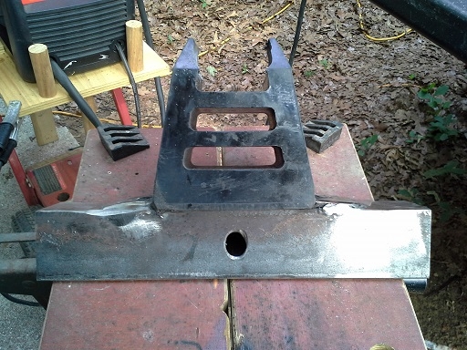 welded to 3/16" angle