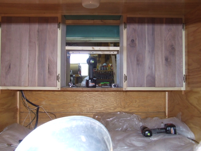 Inside cabinets