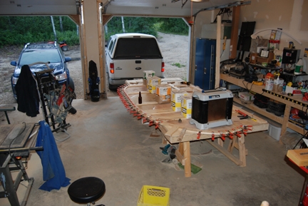 The first side glued up.