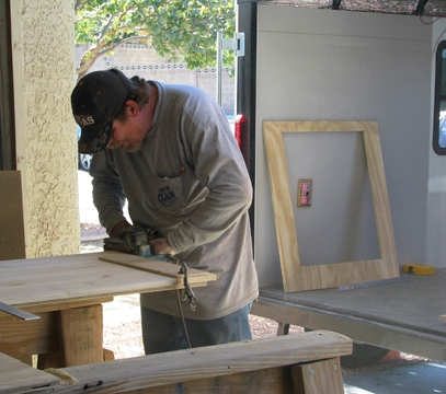 making cabinet door, and facing