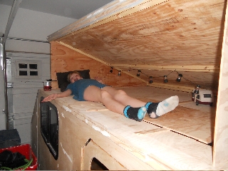 Kylee testing out the loft