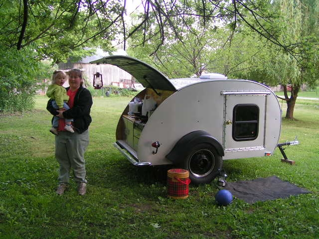 Camper and family