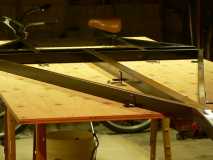 chassis back at the house - marking holes