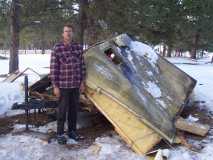 Rotted out camper torn down.  Time for cleanup.