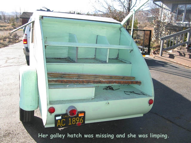 Back Galley without a Hatch; She's in Bad Shape