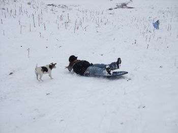 Sledding..