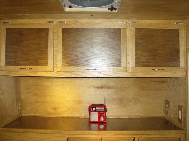 Upper cabinets with hardware