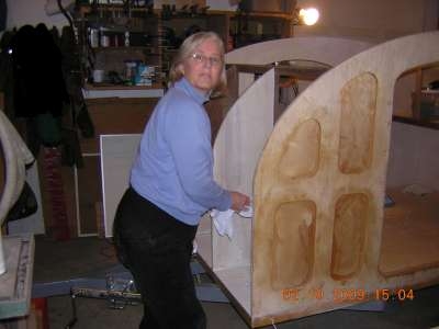 CFO wiping off pickling stain