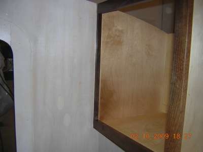 DIfference in baltic birch paneling - with pickling stain on left