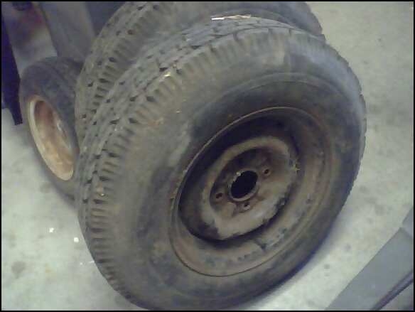 tires and wheels from a 1963 Chevy II