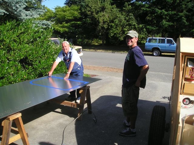 Dad and Will, the "Skinning Crew"