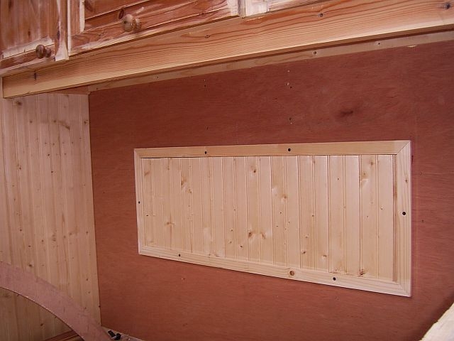 headboard on the inside