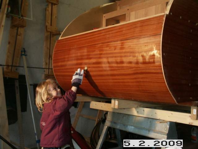 Putting on a fill coat of Epoxy