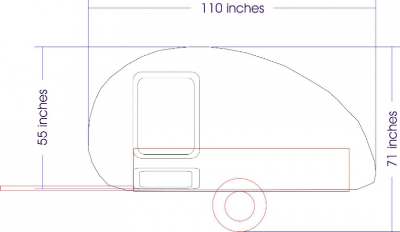 Wireframe view showing original trailer too