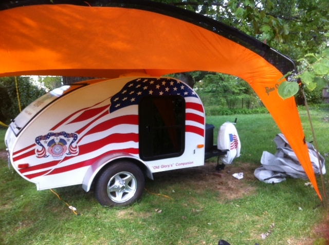 Another view of tent over LG