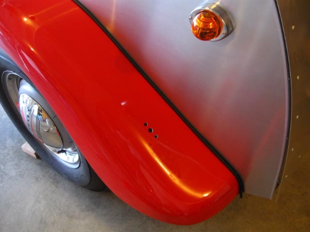Drilled holes for taillight brackets