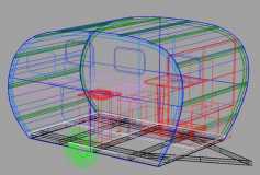 Donor trailer frame was loaded into CAD and trailer designed around it