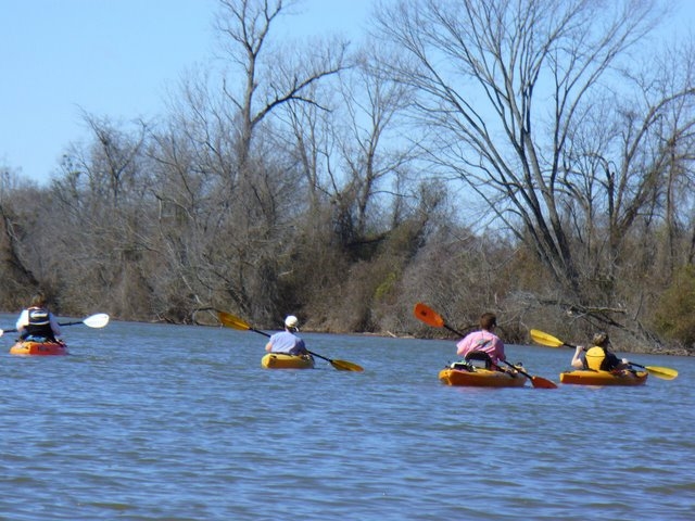 Kayaks on the Arkansas River