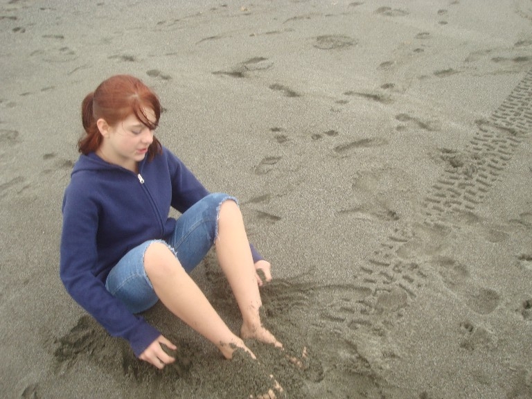 Brandie in the sand - Fortuna, CA