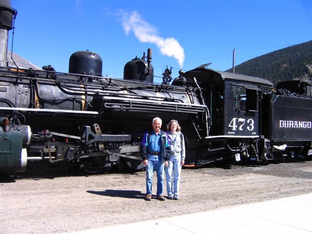 The train parked at Silverton CO