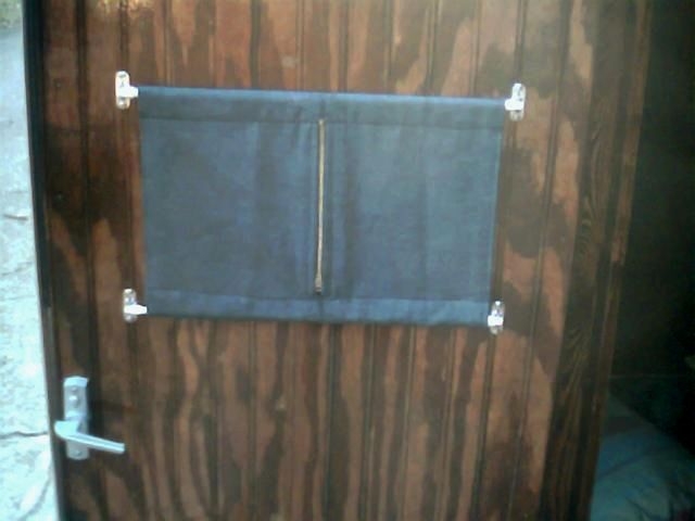 curtains made from blue jean material