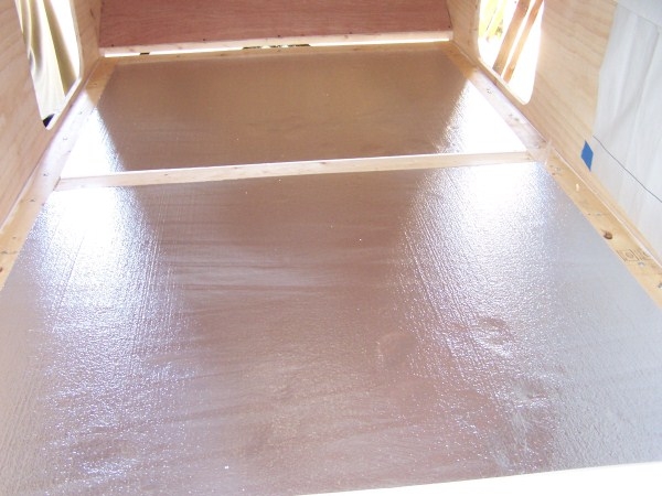 three layers floor insulation