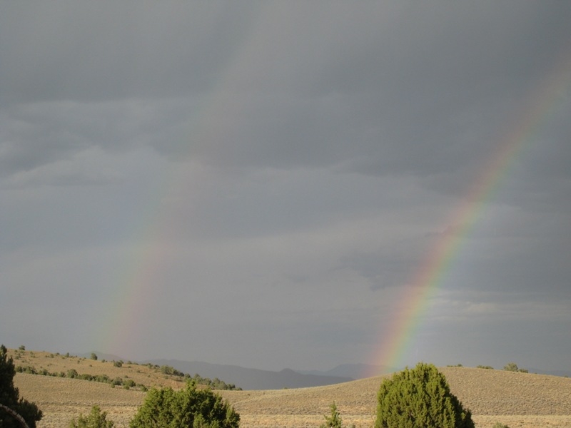 Rainbow that followed the rain storm