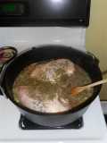 chicken broth and spices