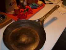 Old carbon steel skillet