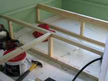 bed and storage framing